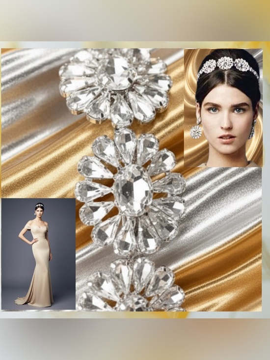 Accessories - Glamorous & Elegant Night Out Flowers Embellished Stunning Rhinestones Headband